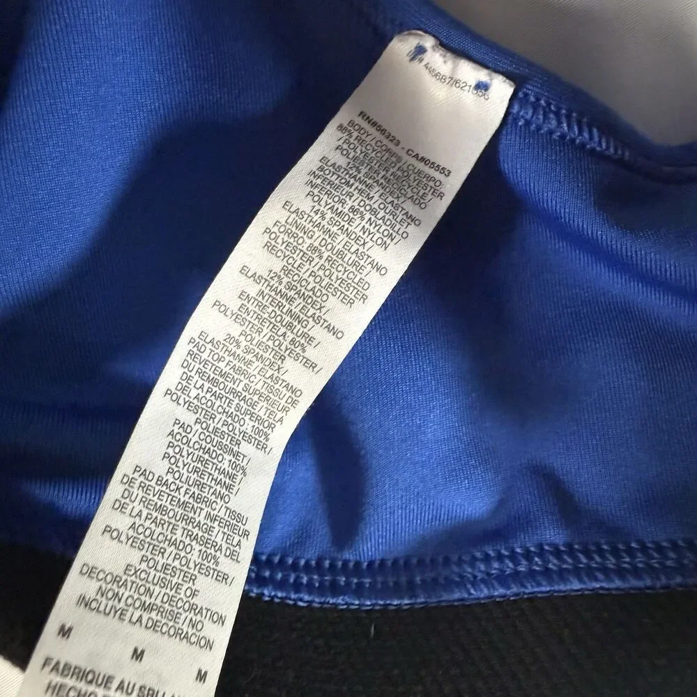 Nike Sports Bra Women's Medium Blue Pullover Center Swoosh Logo